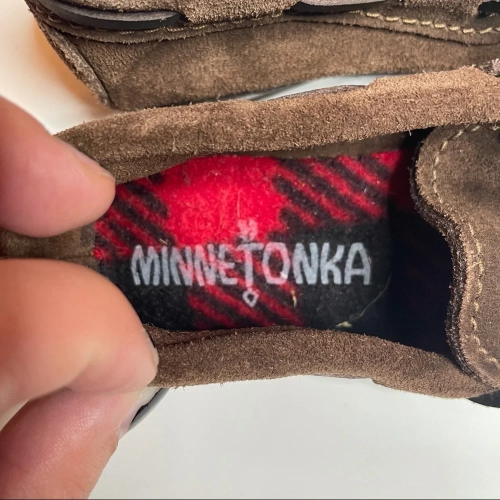 Minnetonka‎ Brown Suede Slip On Shoes Kid's Size 7